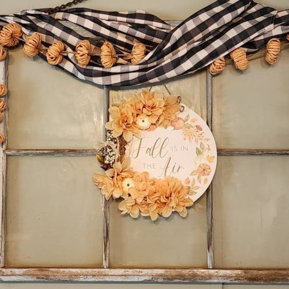 Handmade Wood Wreath! Fall is in the Air!